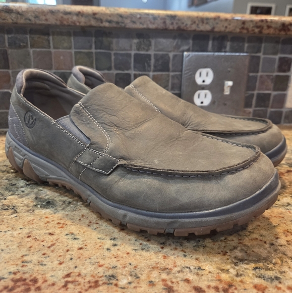 Merrell Jungle Moc Pewter Slip On, Slip Resistant Shoes | Men’s Size 13 - Picture 1 of 10